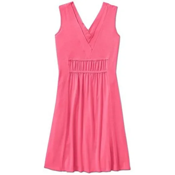 Athleta Women's SANTIAGO DRESS Coral Sleeveless Medium - Picture 2 of 5